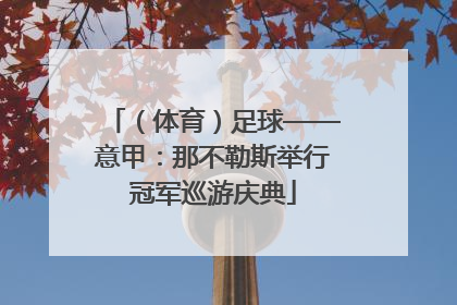 （体育）足球——意甲：那不勒斯举行冠军巡游庆典